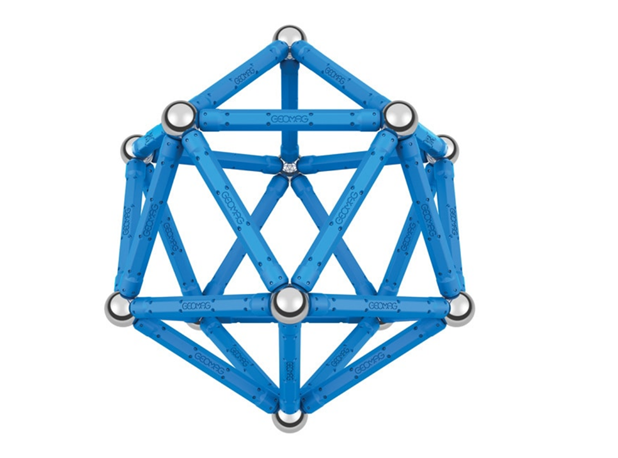 MAGNETNI KONSTRUKTOR GEOMETRIJA PLAVI, 48 elem.